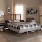 Baxton Studio Luciana Grey Upholstered and Ash Walnut Wood Full Size Platform Bed 164-9416-9422 - alternate 9